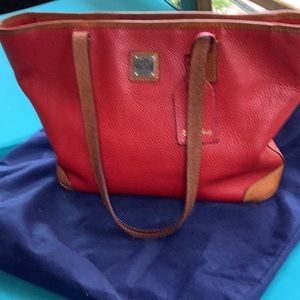 Dooney and Burke large red tote.